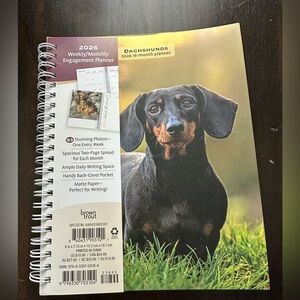 Dachshunds 2026 Planner - Black and Brown Cover